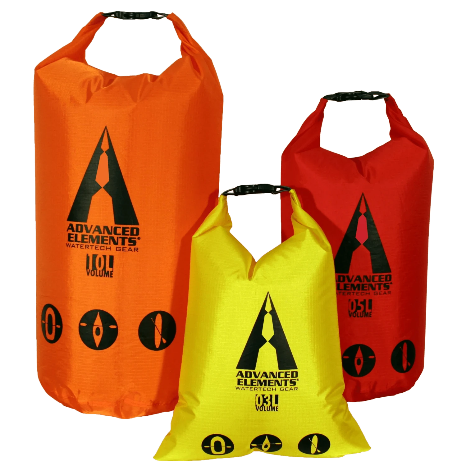 Advanced Elements PackLite™ Rolltop Dry Bag Set 3 Advanced Elements PackLite™ Rolltop Dry Bag Set